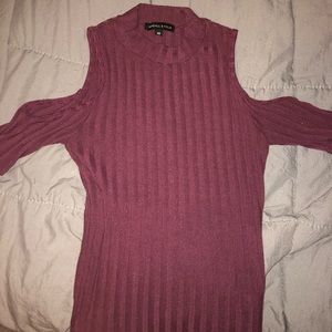 Kendall and Kylie off the shoulder turtle neck